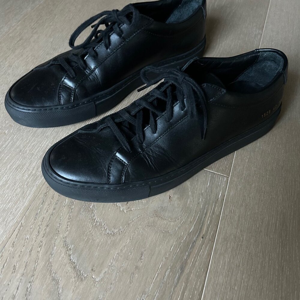 Common Projects Achilles Black Leather Sneakers